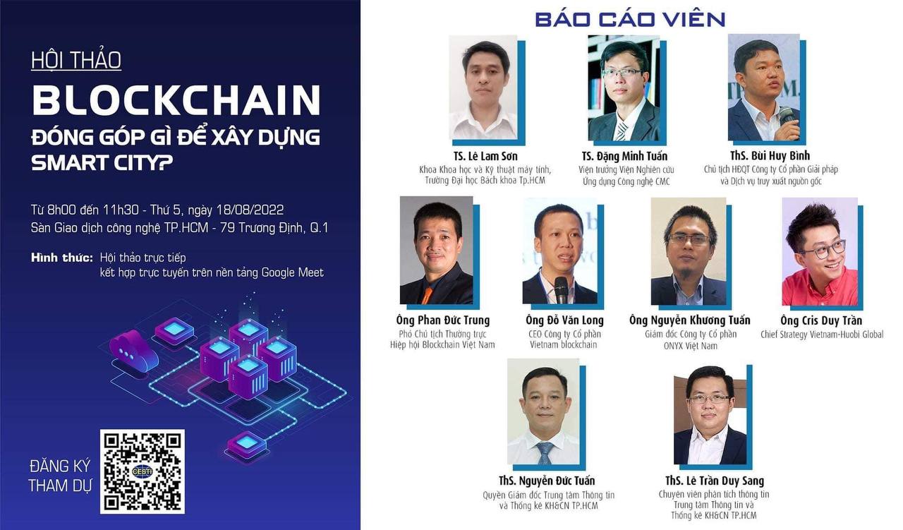 HỘI THẢO: BLOCKCHAIN ĐÓNG GÓP GÌ CHO SMARTCITY?